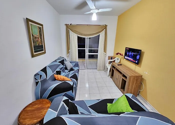 02 Dorms C/Ar Cond, Varanda, Wi-Fi, Lado Praia - Portaria 24H Guarujá